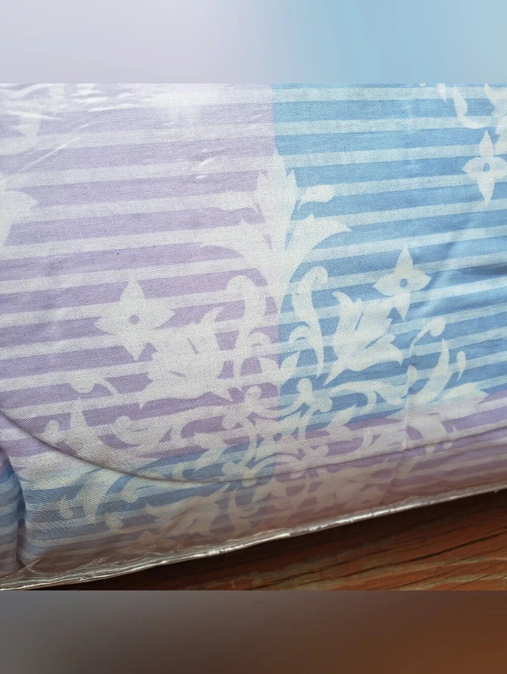 Essential Home Purple, Blue & White Floral Design FULL Comforter W/ Shams -KMART